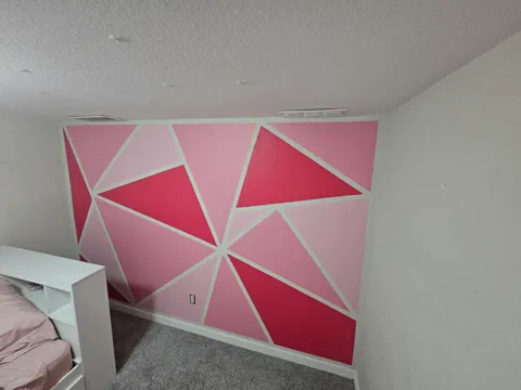 Painted a wall in my daughters room.