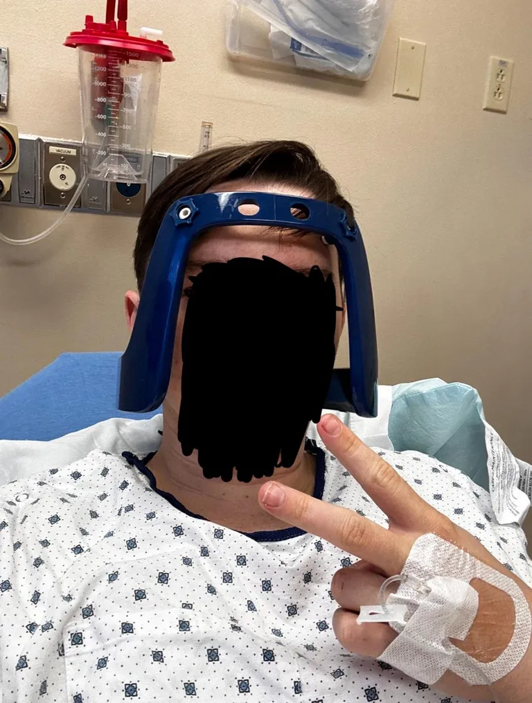 The halo the was screwed into my head for my gamma knife radiation treatment