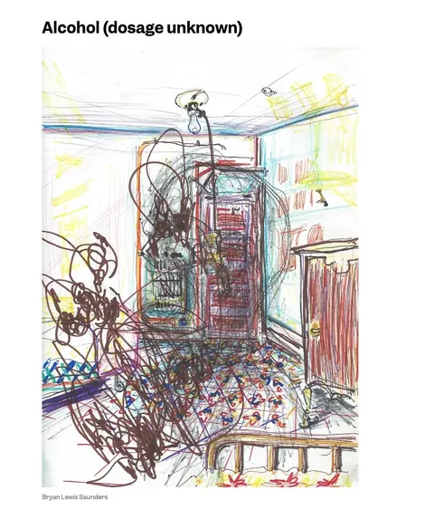 Bryan Lewis Saunders has been documenting his experiences with different drugs and intoxicants in the form of expressive self-portraits
