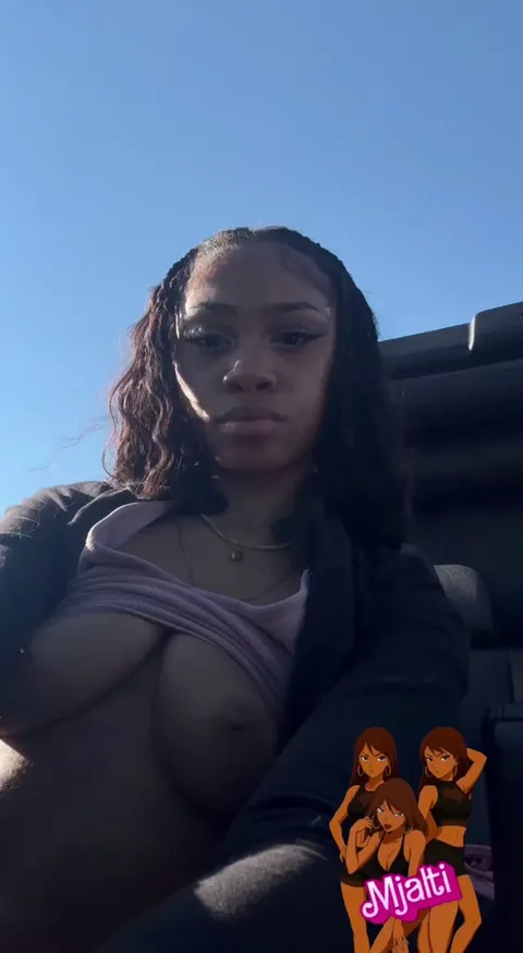 driving around with my titties out makes me horny