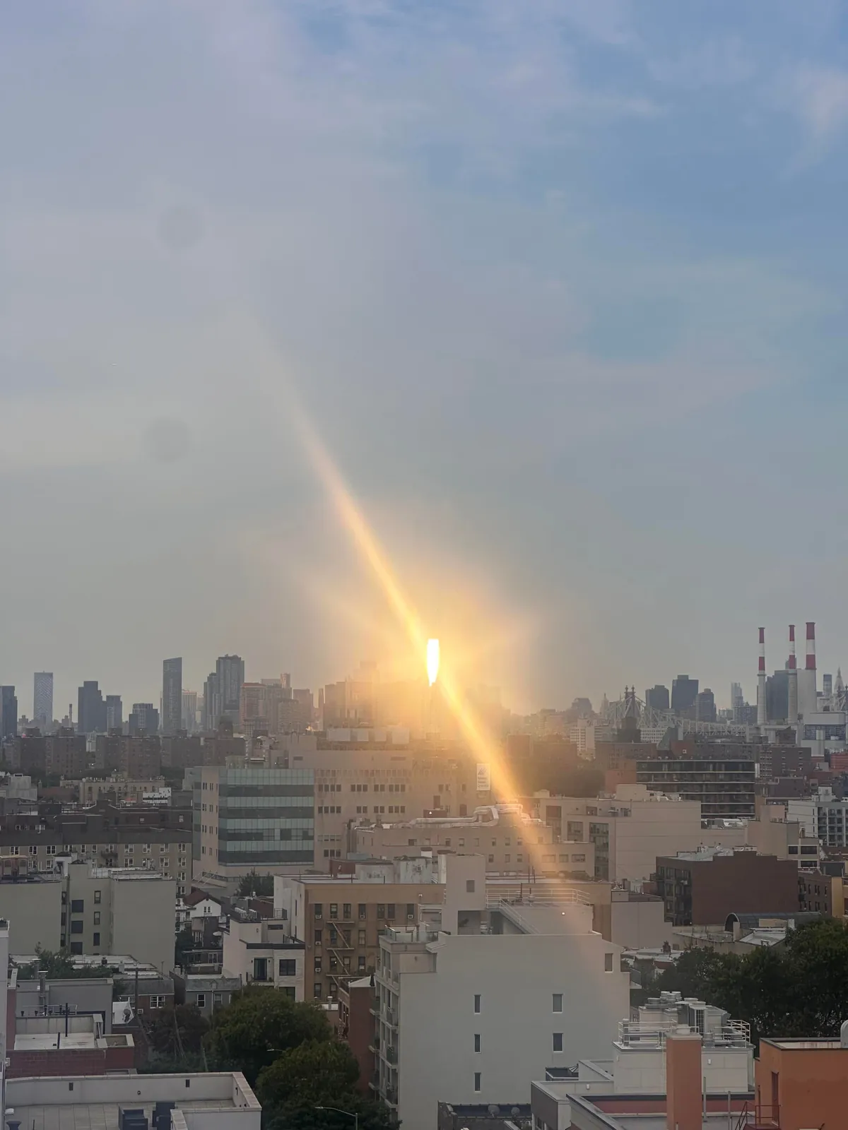Sunrise hitting One World Trade Center