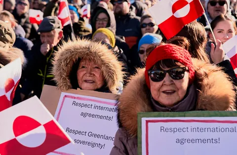 People of Nuuk Protest Against US Attempts to Take Over Greenland.