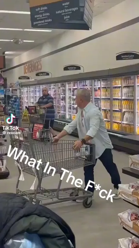 Nobody believed him when he said he could balance the trolley, so he had to prove it.