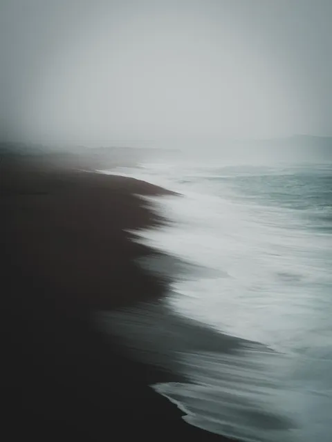 ITAP of a beach during a storm