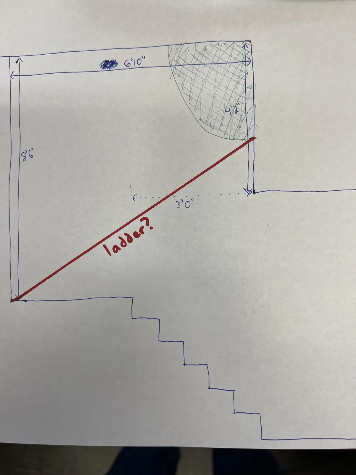 Ladder safety for interior painting