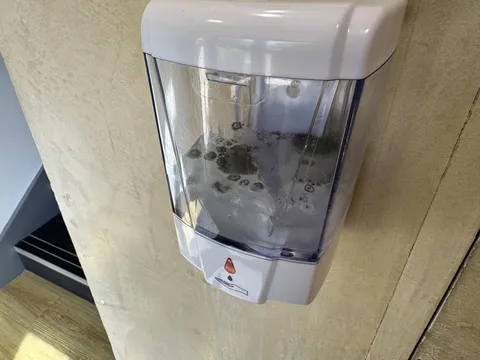 Mould in antibacterial gel dispenser