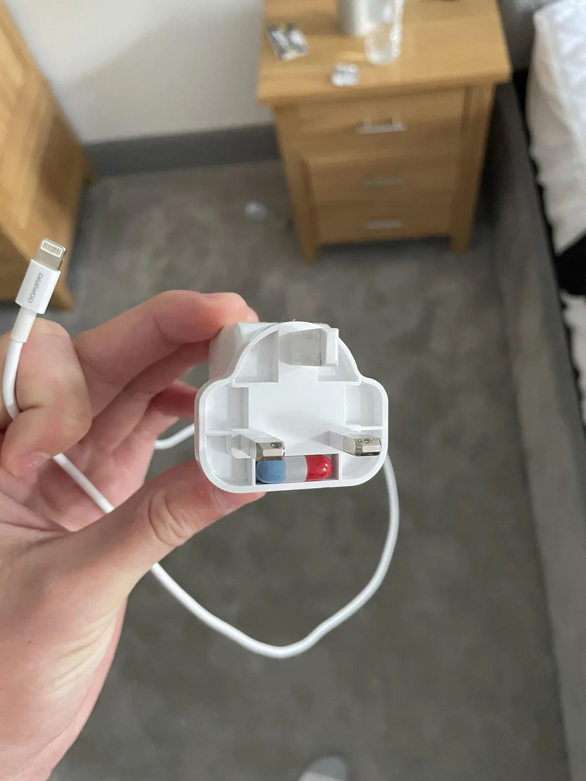 Found a pill in a plug while away on a trip