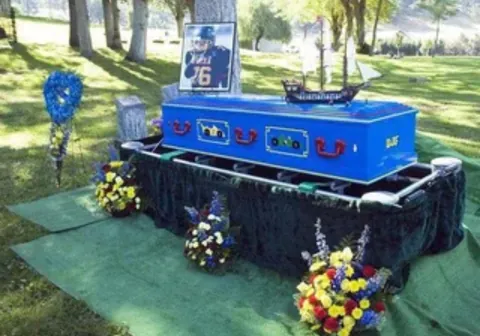 A terminally ill 10 yo boy asked to be buried in a LEGO casket. A funeral chapel teamed up with LEGO and used 26,000 bricks to fulfill his last wish