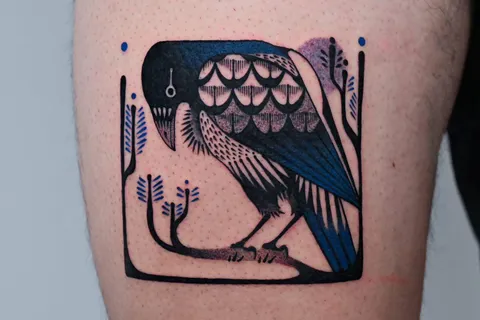 My Magpie by Max at Living Lore Tattoo in Elliot City MD
