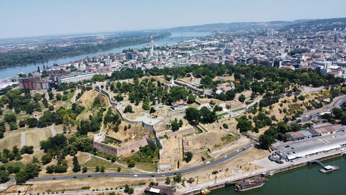 The Belgrade Fortress lawns already look like it's late August