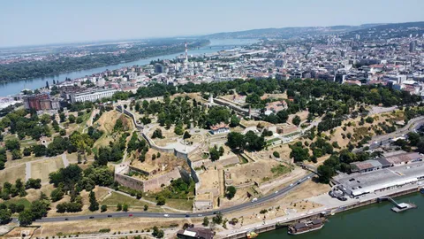 The Belgrade Fortress lawns already look like it's late August