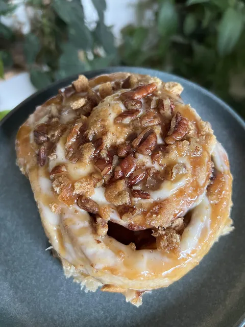 Salted caramel pecan pie cinnamon roll