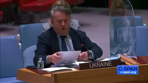 Ukrainian Ambassador displays a tweet from Russian Foreign Minister Lavrov and reminds Russian diplomats they can secure mental help assistance from the NHS by dialing 111