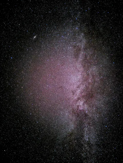 The milky way pictured from the swiss alps