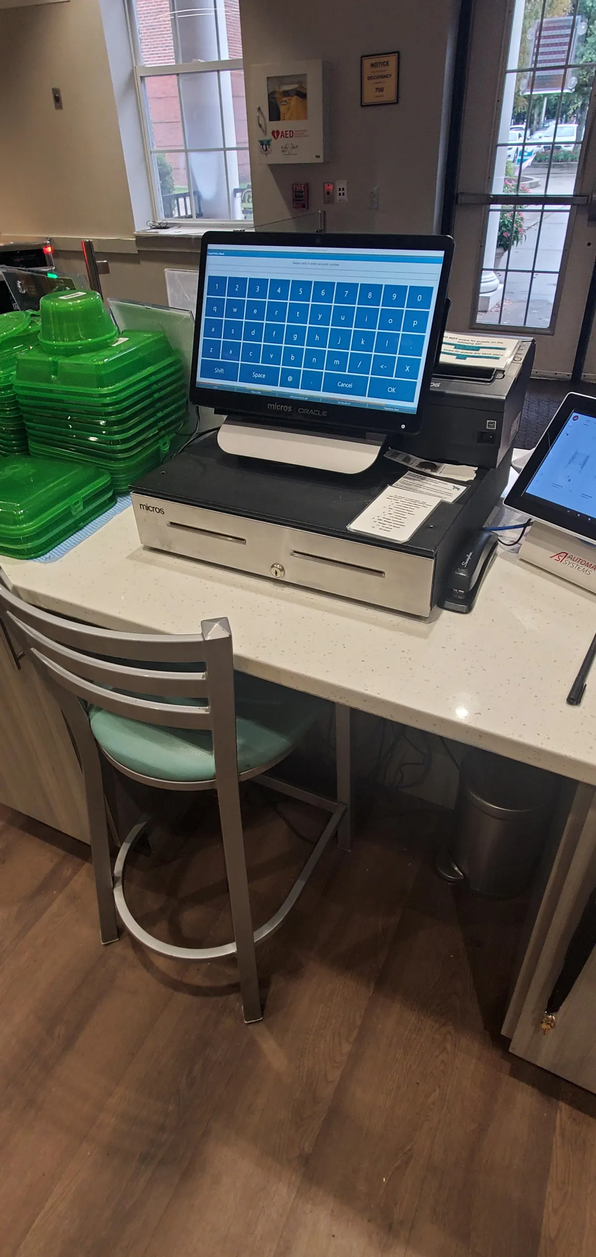 My job won't allow me to sit down at my desk, even though there's a chair, that I'm also not allowed to move