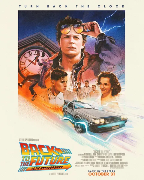 Official 40th Anniversary Poster for 'Back to the Future', Returning to Theaters October 31