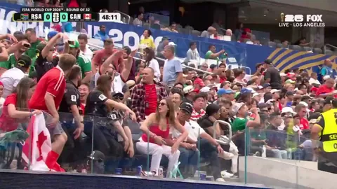 Woman dropped her phone over the edge at the world cup
