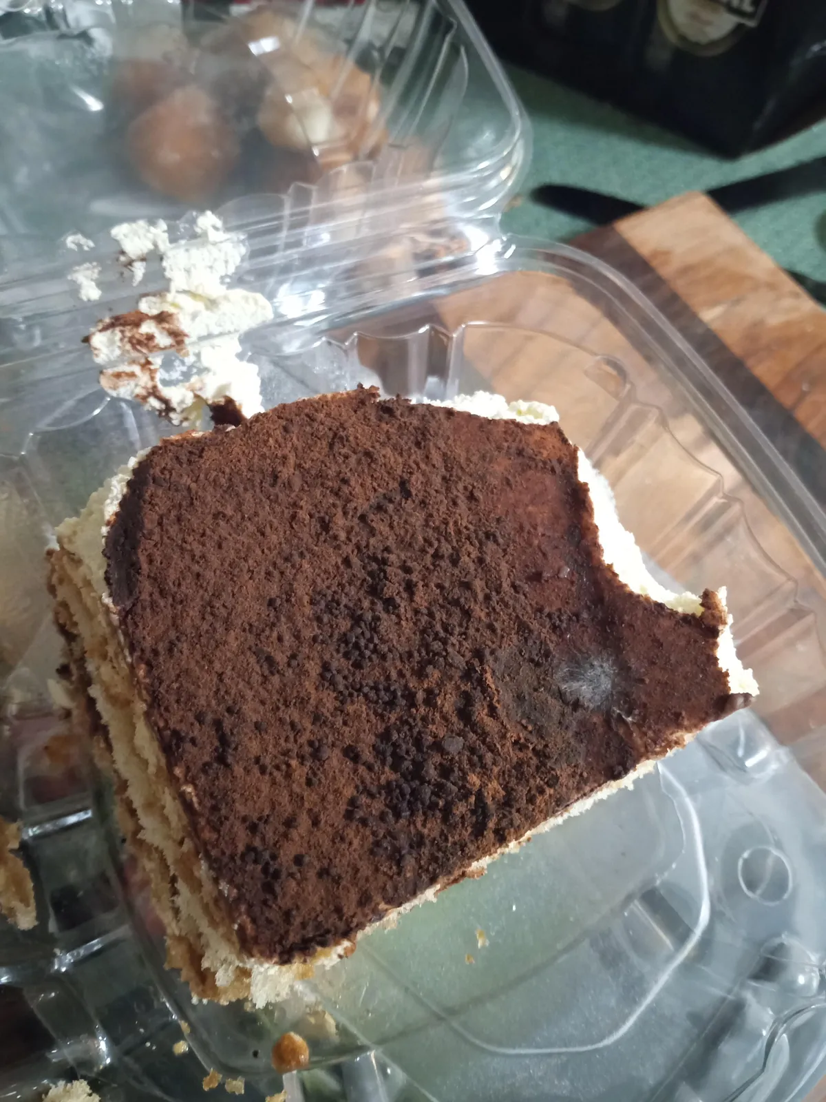 I paid almost $20 for a slice of tiramisu and it came covered in mold...