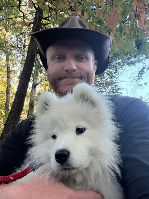 This is Glacier and he is the best little boy 🥲😊 a Samoyed about 12 weeks old