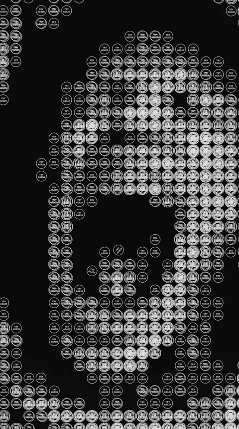 The scream I never post, nd5art (me), one stamp applied over 10000 times on canvas, 2025