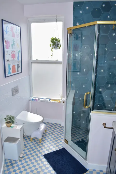 It took a year, but the living room, office, bedroom, and bathroom are all done.