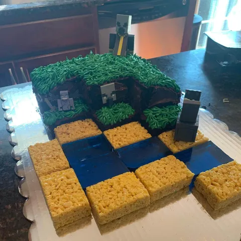 My son wanted a Minecraft cake for his 7th birthday. My wife did a great job. Happy birthday, buddy!
