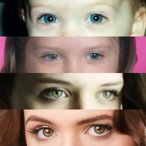 The Evolution of My Eye Color (Age 2, 6, 17, 29)