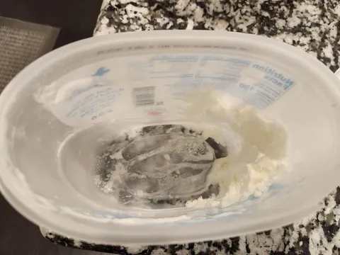 The amount of ice cream my teenager left to avoid the responsibility of throwing the container away