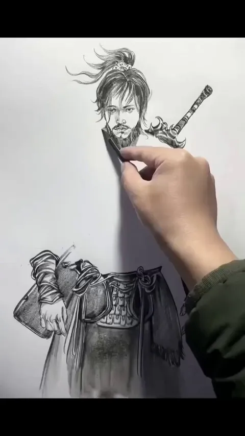 Drawing of a Samurai
