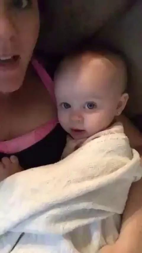Baby mimics his mother singing "I love you' but can't say a single word ❤️