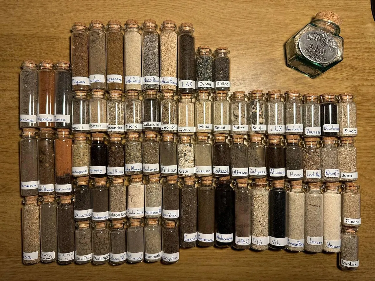 I collect soil samples from places I visit