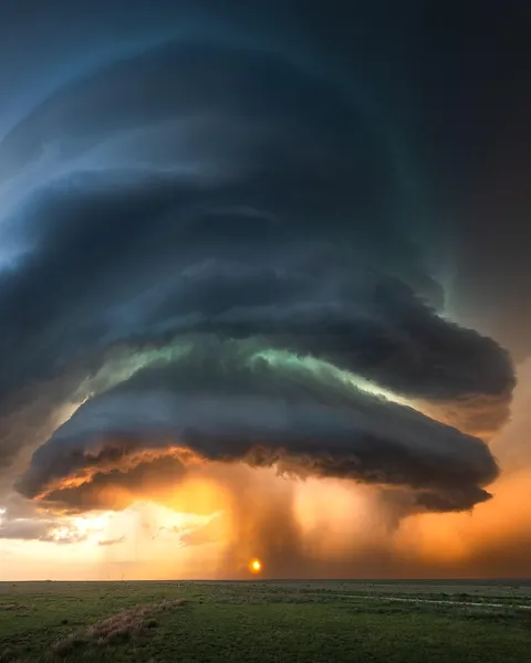 [OC] A stunning Supercell Storm during Sunset in New Mexico ⚡️