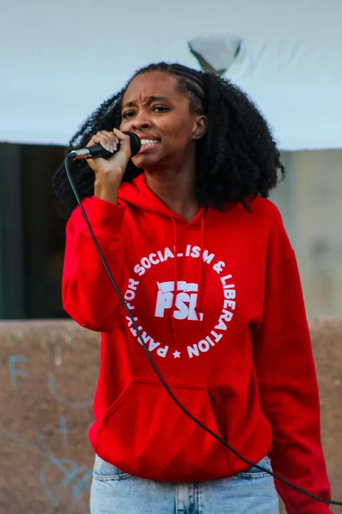 Photos from tonight’s STOP TRUMP’S WAR IN IRAN protest in Downtown Los Angeles [OC]