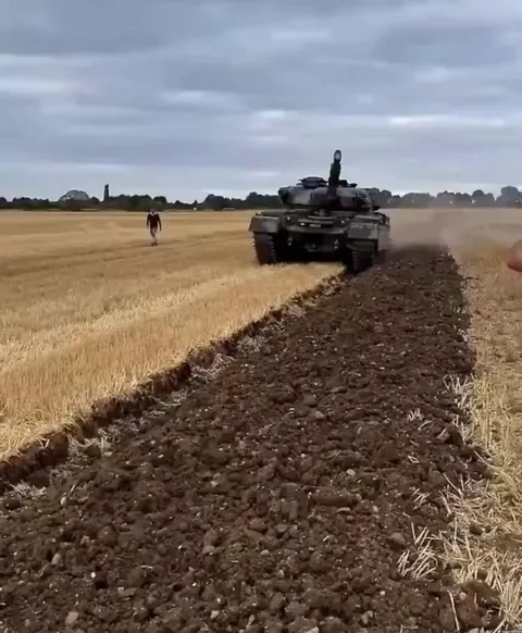 The ultimate farming machine: A 60-ton battle tank