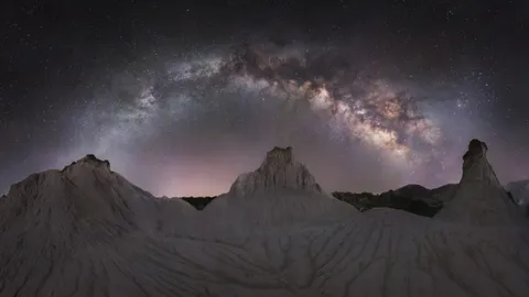 Dust in the Wind - Milky Way over Komolithi Dunes
