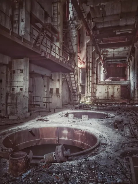 Reactor hall at the Chernobyl Nuclear Power Plant.