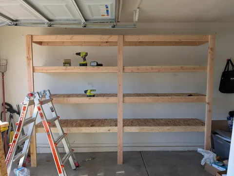 Made some shelves for my garage last year and the pictures just popped up in my memories. Kind of proud of them.