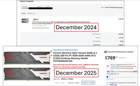 The RAM I bought a year ago is the fastest appreciating asset I have ever owned