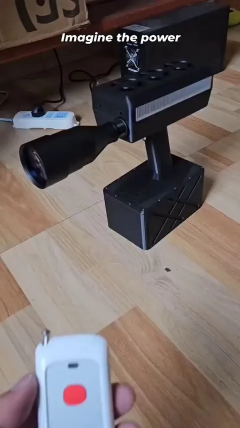 Powerful laser that can make a hole in you.