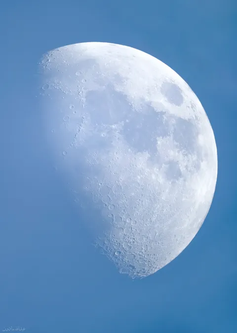 the moon in the morning