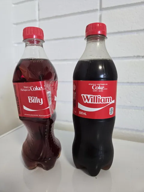 Unopened "Share A Coke" bottles from 2014 &amp; 2025