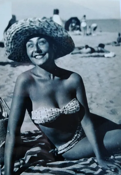 My german grandmother in her 20's on her first vacation after WW2 in Bulgaria around 1955. She forgot everything because of Alzheimer and died 10 years ago.. Luckily I have still that picture. (PS. She hated swimming but loved sunbathing)