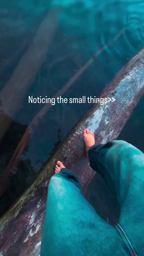 🔥 A calm mountain lake reveals an entire underwater world just beneath the surface