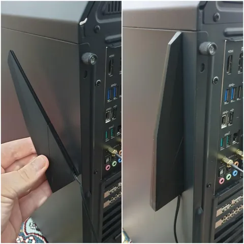 Just discovered the ASUS motherboard Wi-Fi antenna is magnetic and can Stick to the case. All those wasted years.
