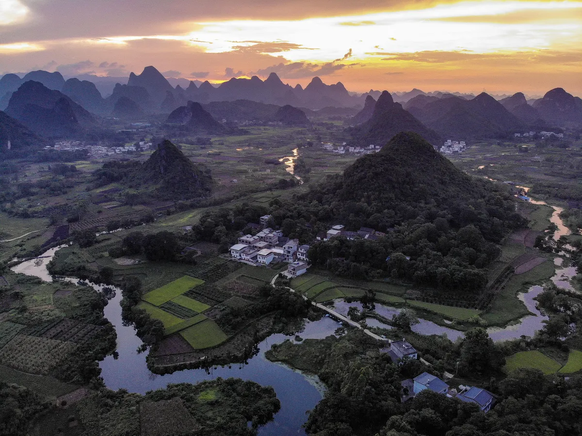 Guilin area of China has to have some the best sunsets I've seen in a while!