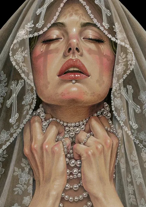 Rapture 2, Joyce Lee, Watercolor acrylic colored pencils on paper, 2026