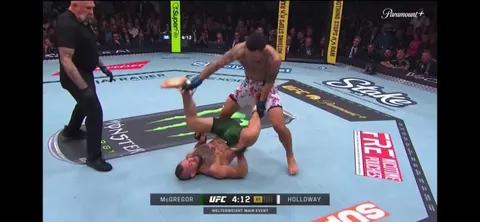 In his first fight back from a 5 year layoff, Conor Mcgregor injured his right leg. One minute and 5 seconds into the fight. Some tickets were as high as $15,000 for his comeback fight