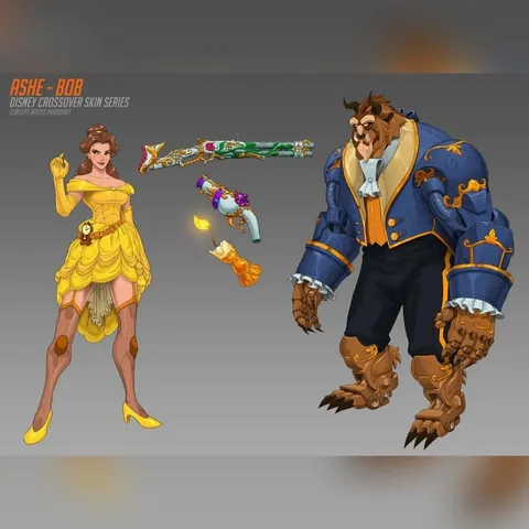[Repost] Concept skins Overwatch 2 x Disney by Alfonso Pardo Martìnez