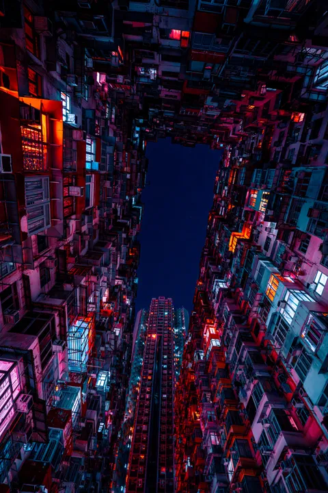 Hong Kong Monster Building by Night