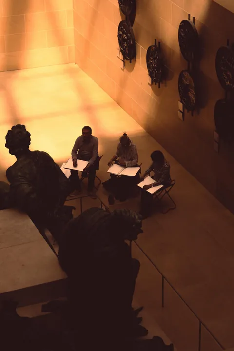 I went to the Louvre (Paris) during golden hour